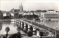 CPA Bayonne B Pyr Le Pont St Esprit et l'Adour 