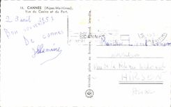 CPA Cannes Alpes Maritimes Vue du Casino et du Port 
