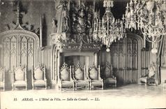 CPA Arras l'Hotel de Ville Salle du Conseil 