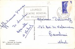 CPA Lourdes Souvenir de Lourdes 