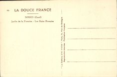CPA La Douce France Nimes Gard Jardin de la Fontaine Les Bains Romains 