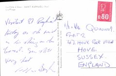 CPA La Cote d'Azur Saint Raphael Var La Plage 