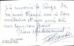 CPA Lourdes La Grotte miraculeuse 