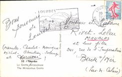 CPA Lourdes La Grotte miraculeuse 