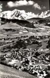 CPA Megeve Vue generale avec le Mont Blanc 