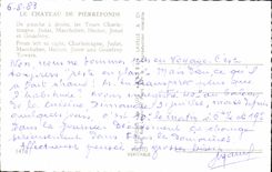 CPA Le Chateau de Pierrefonds De gauche a droite les Tours Chariemagne Judas Macchabee Hector Josue 