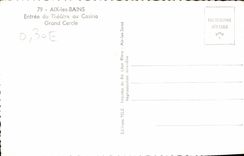 CPA Aix les Bains Entree du Theatre au Casino Grand Cercle 