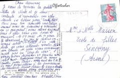 CPA Les Sites merveilleux de la Cote d'Azur Menton A M Vue generale prise a travers les oliviers 