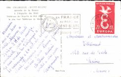 CPA Chamonix Mont Blanc Arrivee de la Benne a L'Aiguille du Midi 