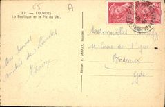 CPA Lourdes La Basilique et le Pic du Jer 