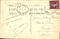 CPA Lourdes Entree de l'Esplanade et la Basilique 