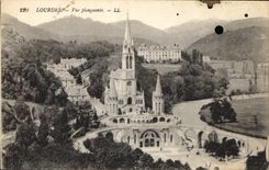 CPA Lourdes Vue plongeante 