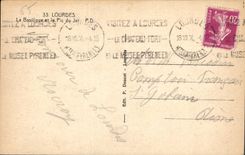 CPA Lourdes La Basilique et le Pic du Jer 