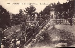 CPA Lourdes Le Calvaire 1er Station Escala Sancta 