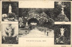 CPA Grotte de N D de Lourdes Bains 
