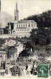 CPA Lourdes la Grotte et la Basilique 