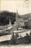 CPA Lourdes la Basilique et le Gave 