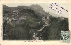 CPA Lourdes Esplanade du Rosaire 