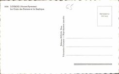 CPA Lourdes Hautes Pyrenees la croix des Bretons et la Basilique 