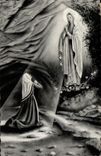 CPA Lourdes l'apparition de Notre Dame de Lourdes Saint Bernadette 