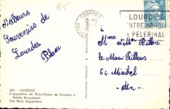 CPA Lourdes l'apparition de Notre Dame de Lourdes Saint Bernadette 