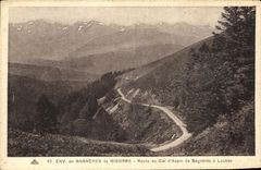 CPA Env de Bagneres de Bigorre Route du Col d'Aspin de Bagneres a Luchon 