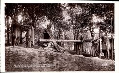 CPA Lourdes le Calvaire IX station Jesus tombe pour la troisieme fois 