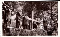 CPA Lourdes le Calvaire VII station Jesus tombe pour la deuxieme fois 