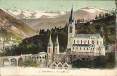 CPA Lourdes vue laterale 