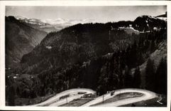 CPA Col des Aravis route de la Glettaz au Col 