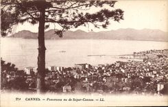 CPA Cannes Panorama vu de Super Cannes 