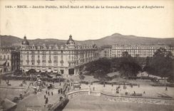 CPA Nice Jardin Public hotel Ruhl et Hotel de la Grande Bretagne et d'Angleterre 