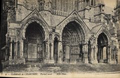 CPA Cathedrale de Chartres Portail nord 