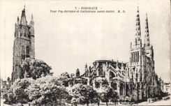 CPA Bordeaux Tour Pey Berland et Cathedrale Saint Andre 