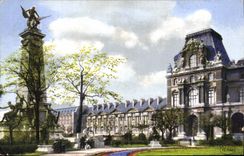 CPA Ca c'est Paris le Louvre et la statue de Gambetta 