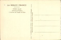 CPA Nimes Gard Jardin de la Fontaine l'Interieur du Temple de Diane 