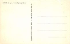 CPA Reims la Gare vue du Square Colbert 