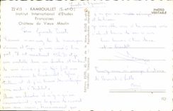 CPM Rambouillet S et O Institut International d'Etudes Francaises Chateau du Vieux Moulin