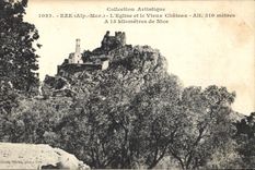 CPA Eze Alp Mer l'eglise et le Vieux Chateau a 15 kilometres de Nice 