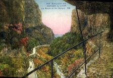 CPA Excursion aux Gorges du Loup la Route et les Gorges 