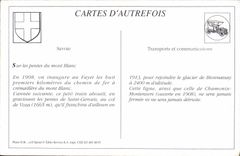 REPRO Col de Voza Hte Savoie Chemin de fer du Mont Blanc 