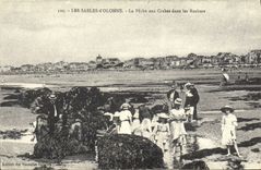 REPRO Les Sables d'Olonne la peche aux Crabes les Rochers 