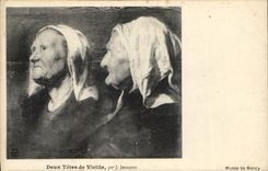 CPA Deux Tetes de Vieille par J Jordaens Musee de Nancy 