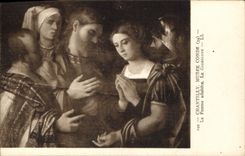 CPA Chantilly Musee Conde La Femme aduitere le Giorgione 