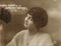 CPA endres violettes portez mon esperance Femme