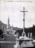 CPA Lourdes Le Calvaire Breton et la Basilique 