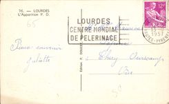 CPA Lourdes L'Apparition 