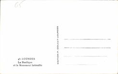 CPA Lourdes La Basilique et le Monument Interallie 