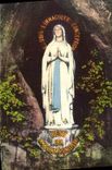 CPA Lourdes H P la Vierge de la Grotte 