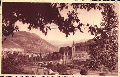 CPA Lourdes la Basilique et le Pic du Jer 